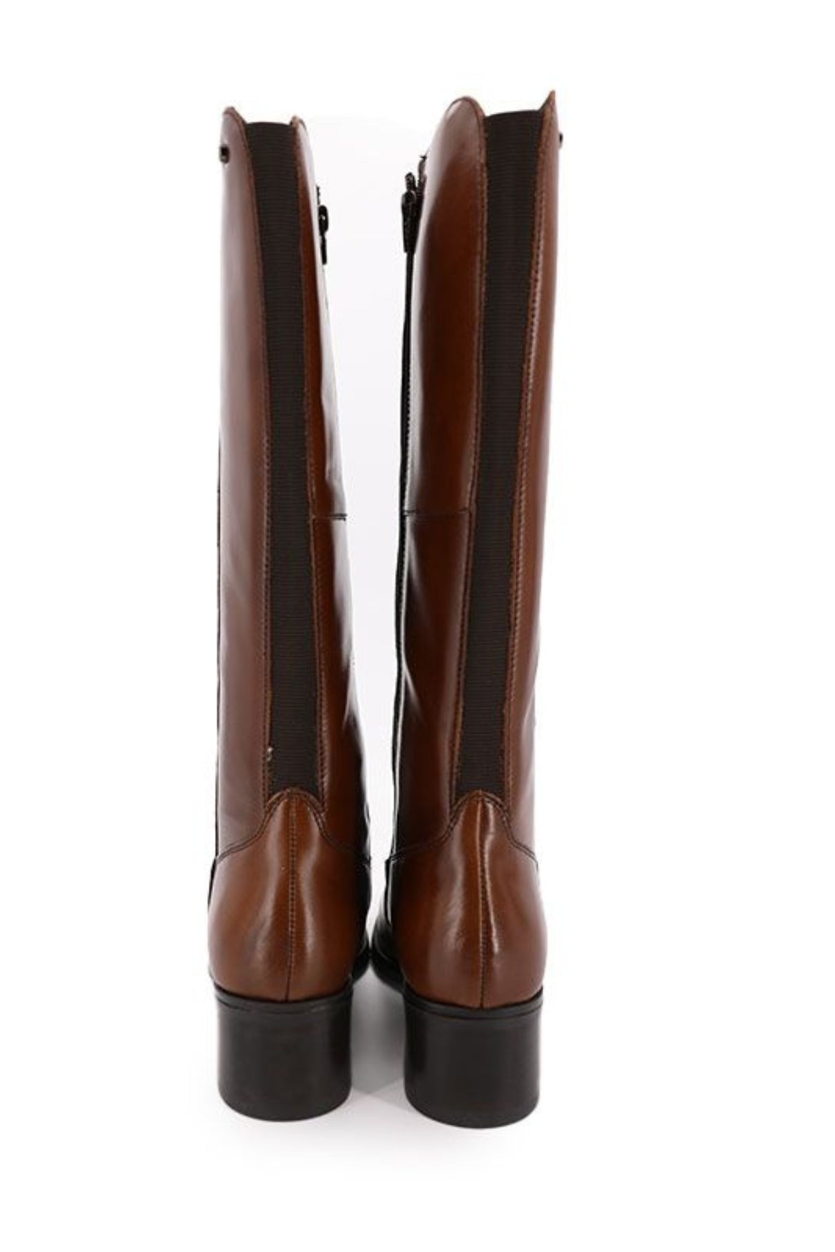 Bottes Célia en cuir marron – Élégance cavalière et confort