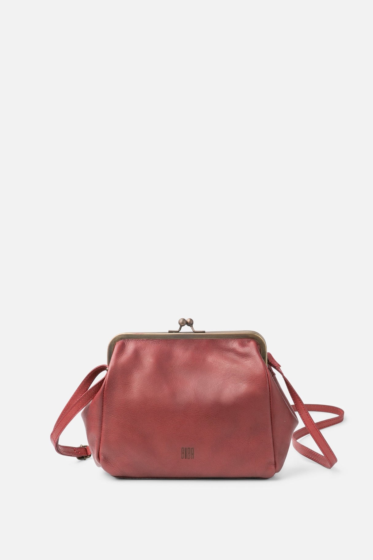 Sac en cuir fermeture vintage bordeaux