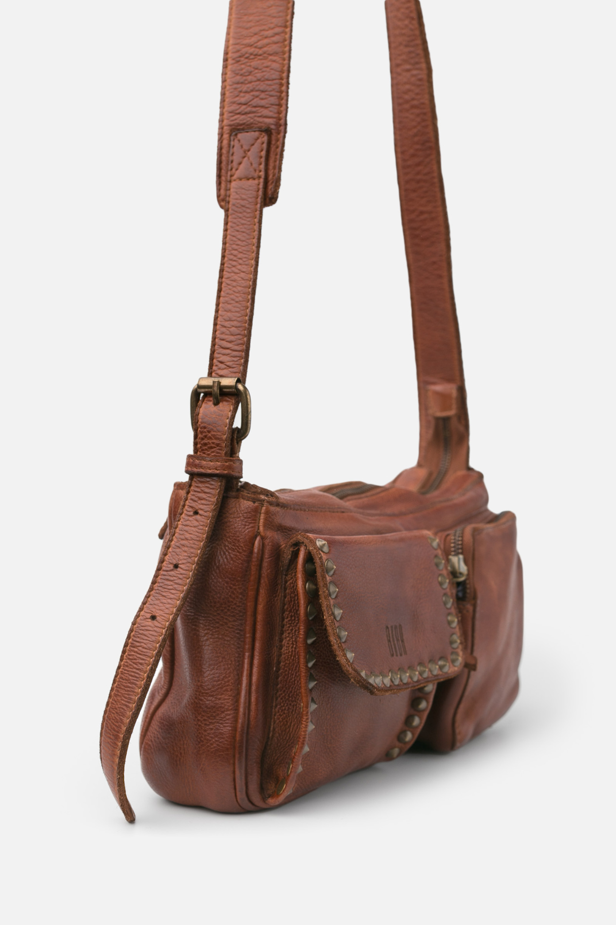 Sac NUT5L en cuir lavé – style vintage avec bandoulière réglable