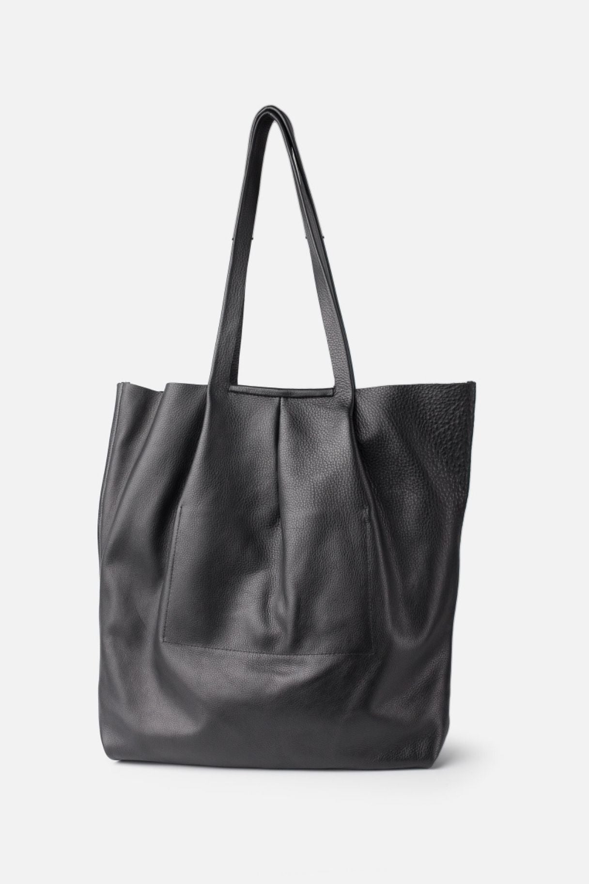 Sac shopper Mia MIA1L en cuir noir de Biba vu de face