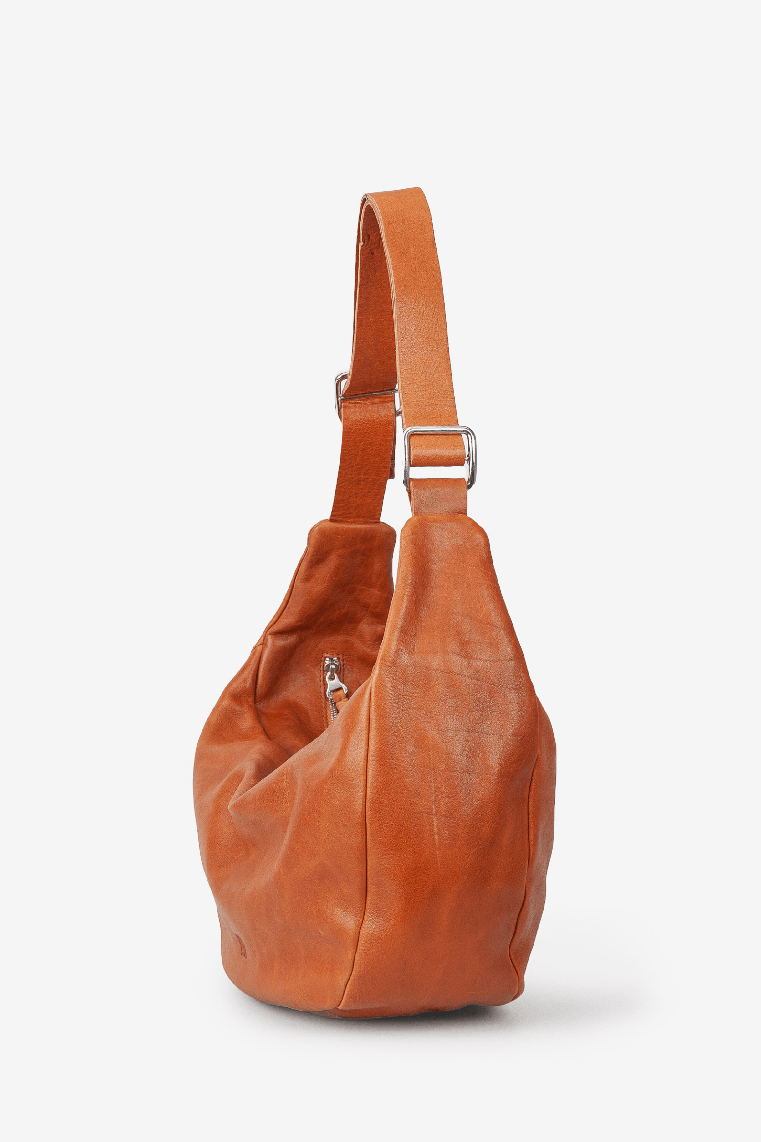 Biba Bowie - Grand sac banane en cuir marron noisette - Nappa Maroquinerie